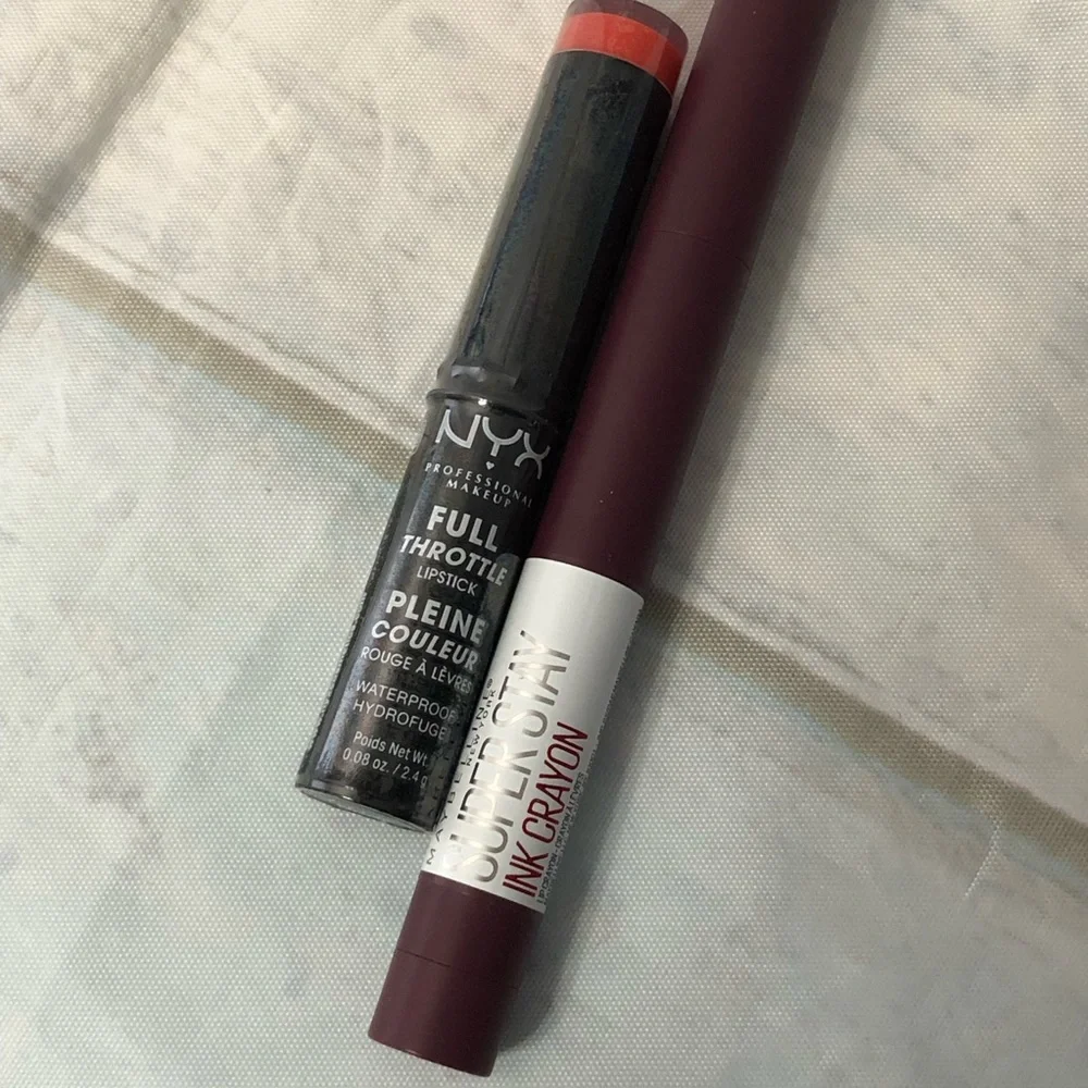 ❌NYX FullThrottle Lipstick FTLS09 Jolt Maybelline S Ink Crayon Lipstick